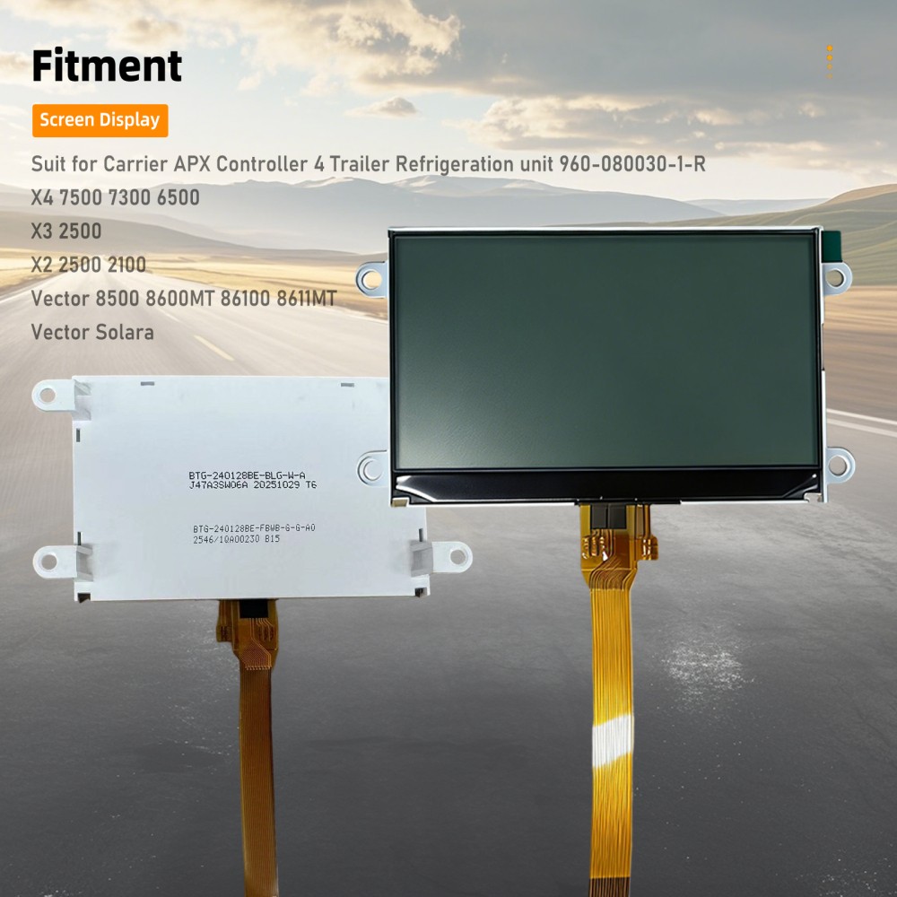 Display for Carrier Transicold X3 2500 X4 7500 7300 Vector 8500 8600 APX Module