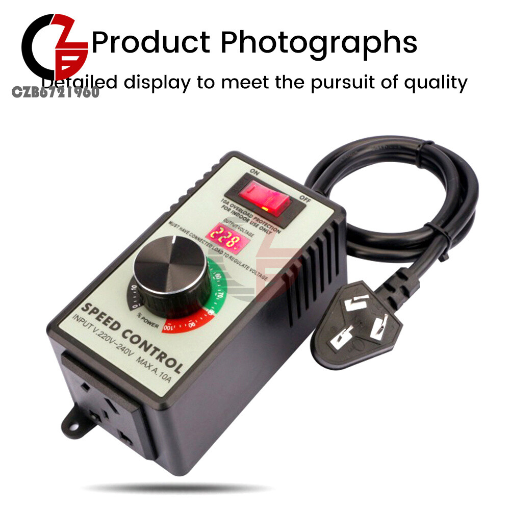 110V/220V Electric Motor Rheostat Variable Speed Controller For Router Fan 4000W