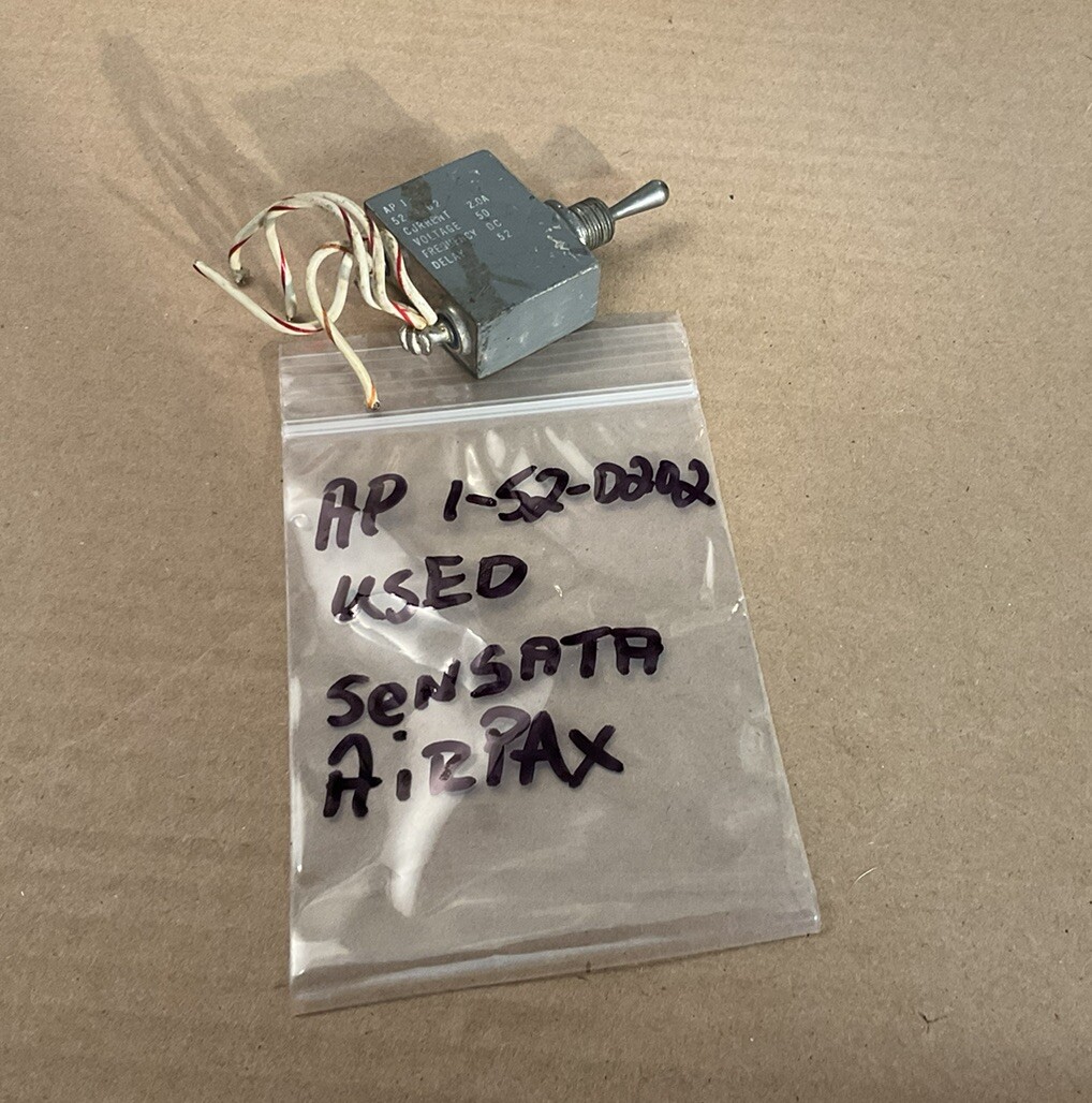 Used AIRPAX SENSATA AP 1-52-0202 Switch Sealed Magnetic Circuit Protector
