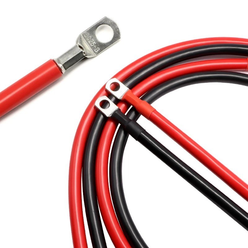 4AWG Battery Inverter Cable Set with Terminals Stranded RV Copper Length: 20CM
