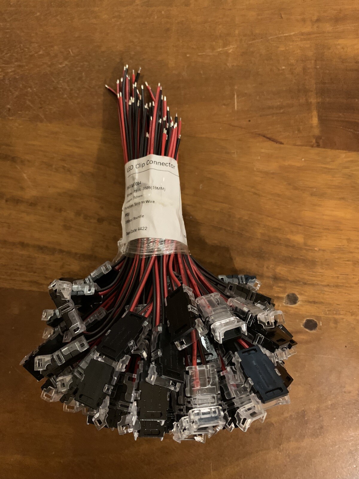 10mm LED strip to wire Hippo connector, 100 pcs.