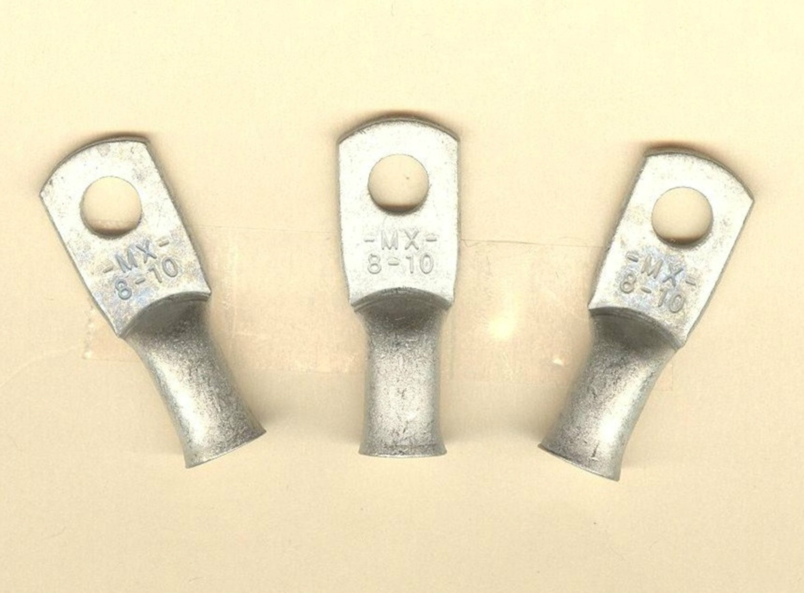 10 TIN PLATED Big Battery Copper RING Lug Connectors #8 Wire Gauge AWG #10 Stud