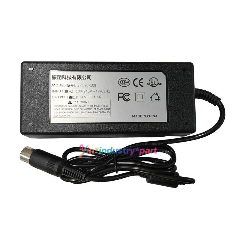 1 Pc. New SPU80-108 Power Adapter 24V 3.3A 6Pin W/ Power Cord