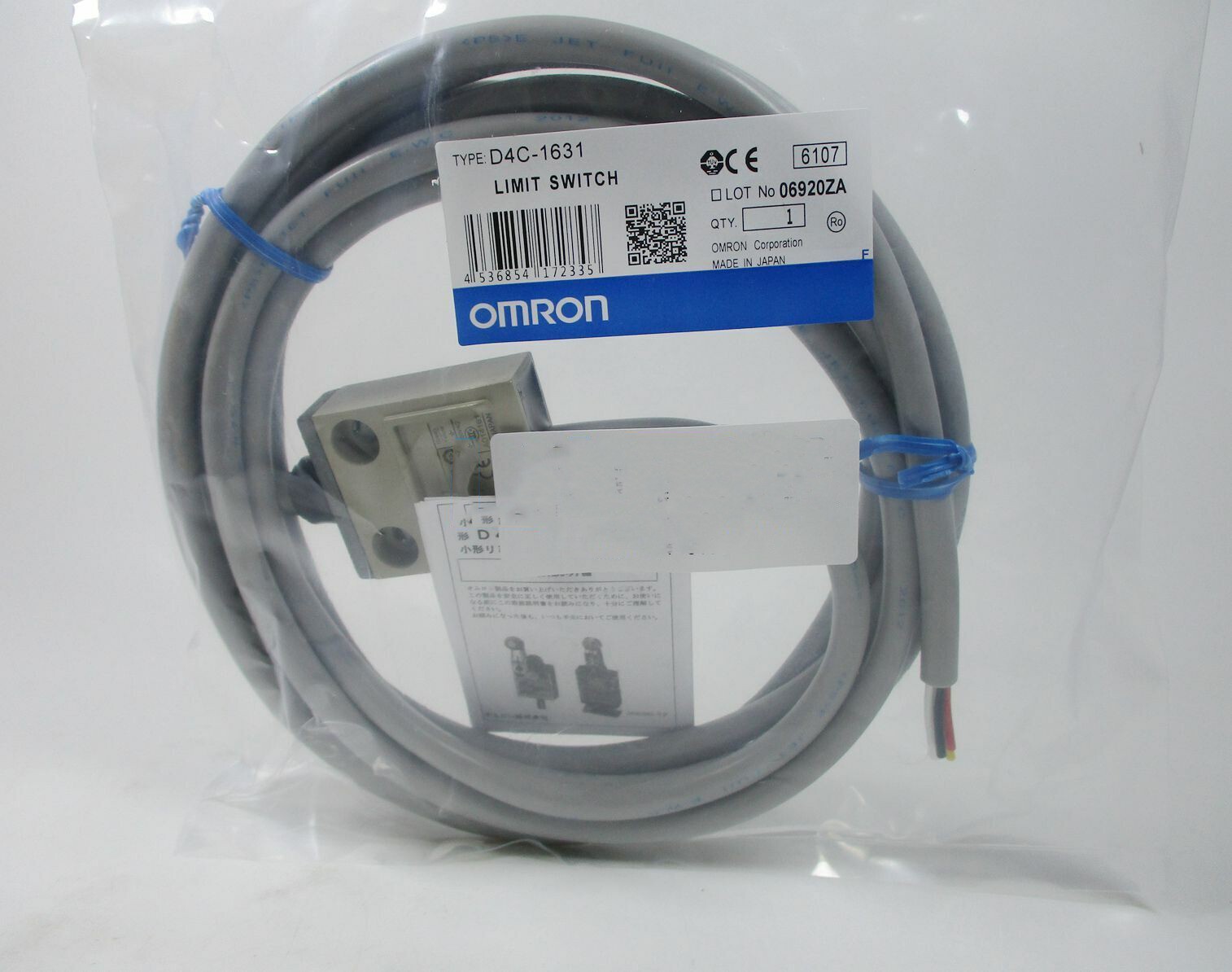 1PCS New For OMRON Waterproof Sealed Limit Switch D4C-1631