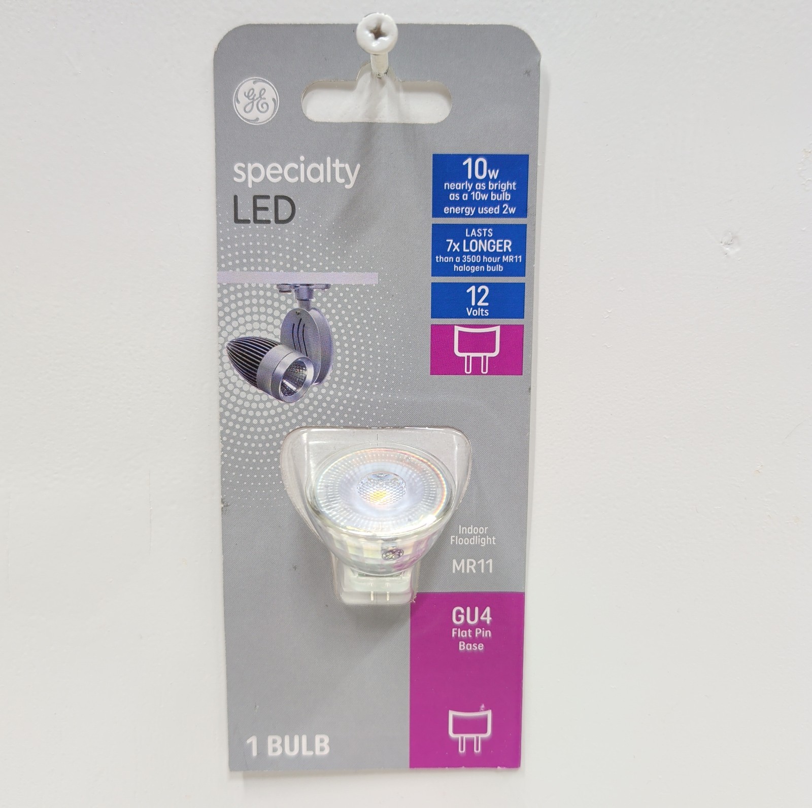 GE GU4 LED Light Bulb 2W 100 Lumens 12V Indoor Floodlight 93129013 Non‑Dimmable