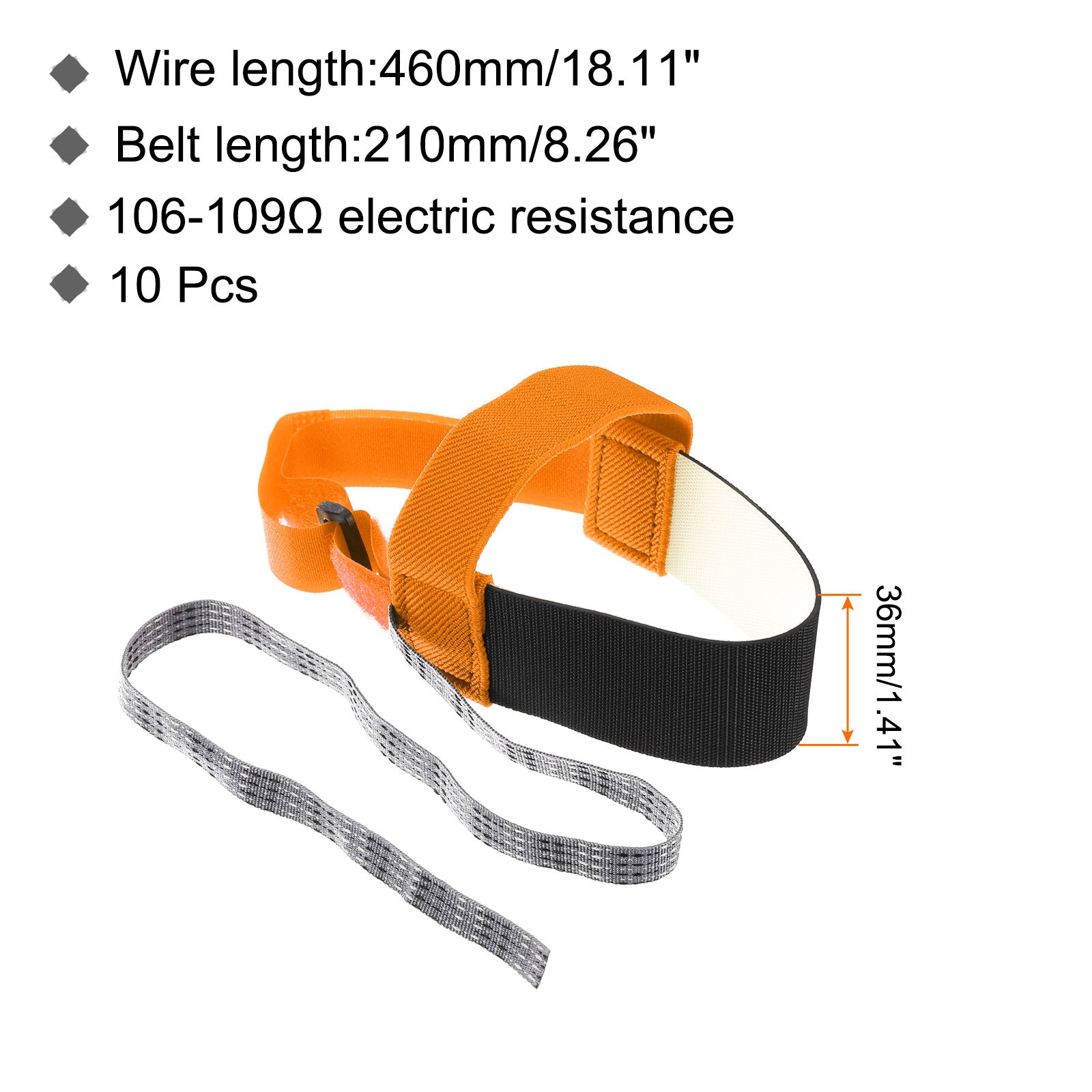 10 Pcs Orange ESD Anti Static Foot Heel Strap Adjustable Anti Static Wrist Strap