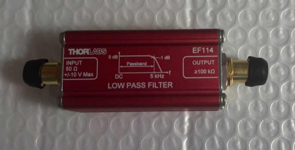 Thorlabs EF114 Low-Pass Electrical Filters, BNC Feedthroug (Excellent condition)