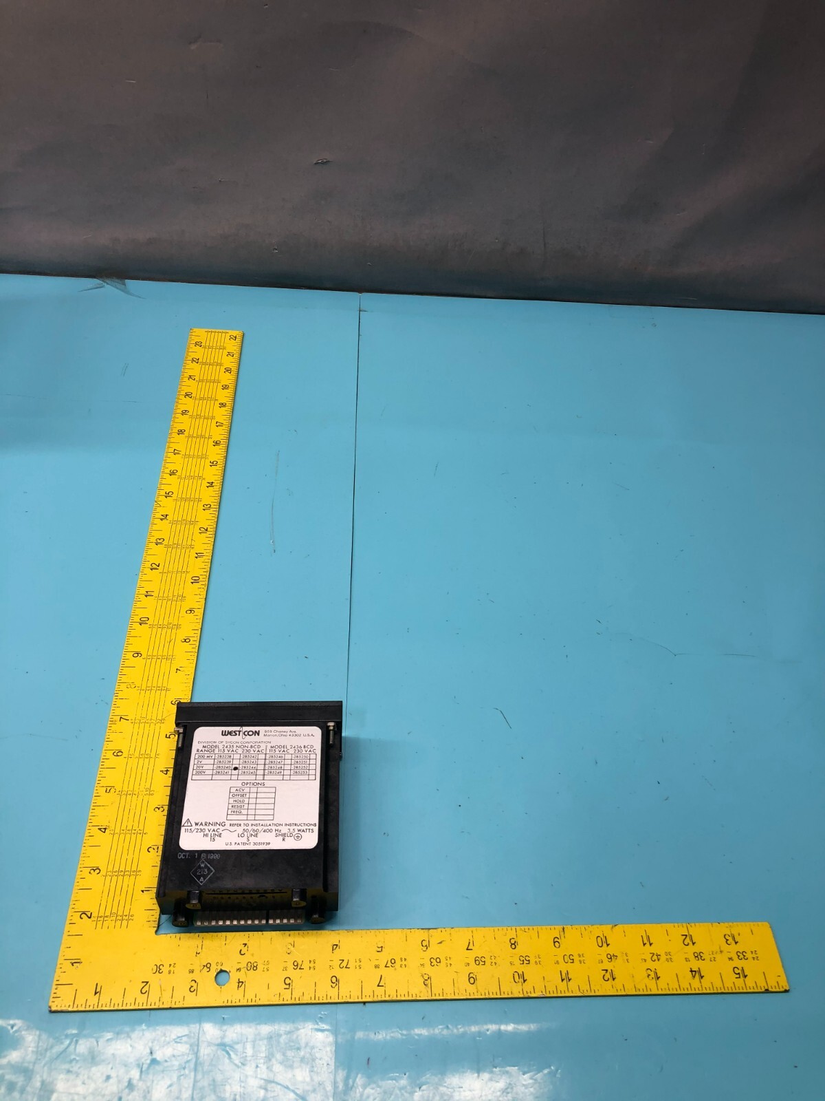 WESTCON Weston Counter 2435 NON-BCD Digital Panel Meter Runs 115VAC 0-2V, 150562
