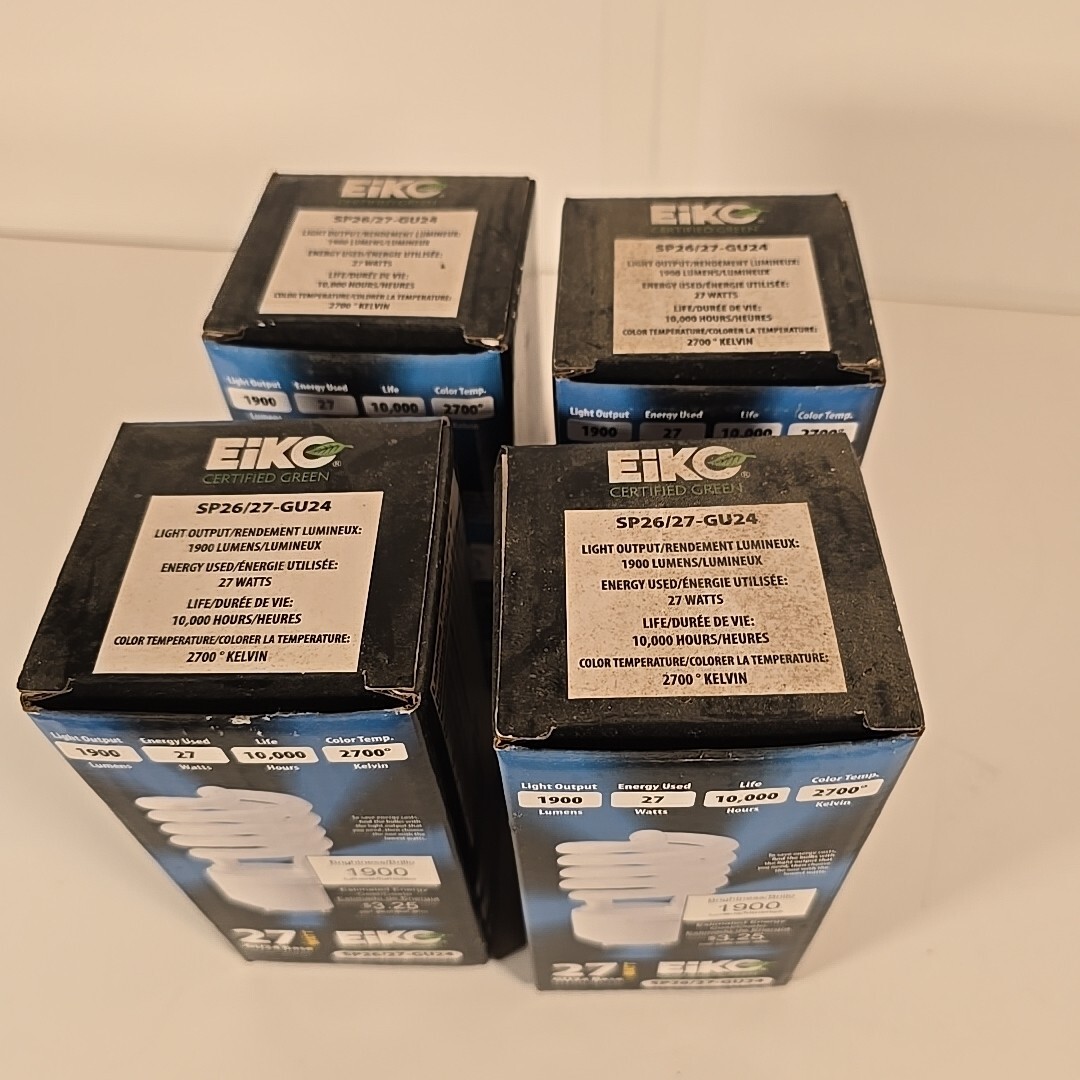 EIKO SP26/27-GU24 / SP2627GU24 (NEW IN BOX) Lot Of 4