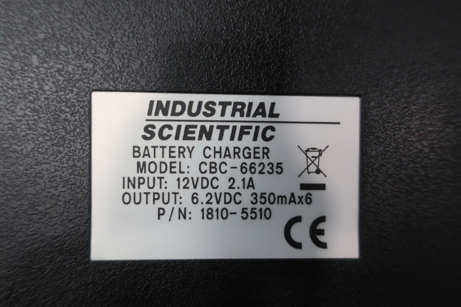 Industrial Scientific CBC-66235 Battery Charger 12v-dc