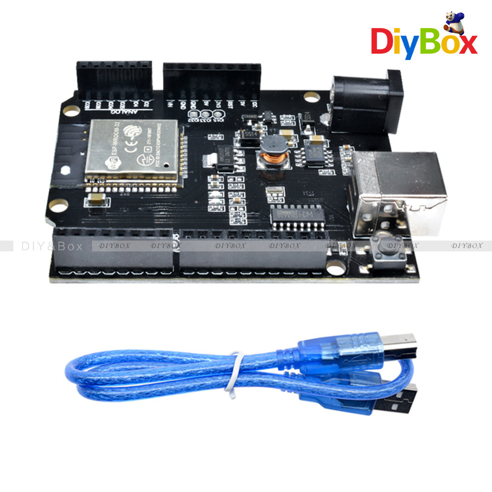 ESP32 UNO R3 D1 R32 WIFI Bluetooth CH340 Devolopment Board + USB-B Cable Arduino
