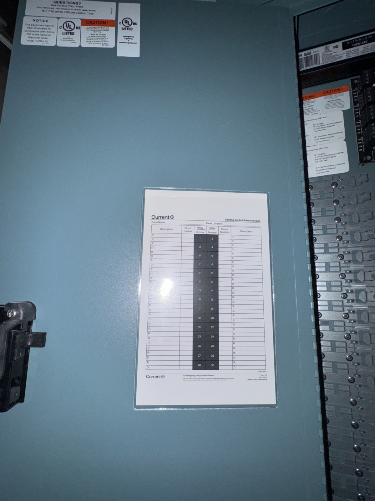 Hubble Current NXP2PB 48 Space Lighting Control Panel
