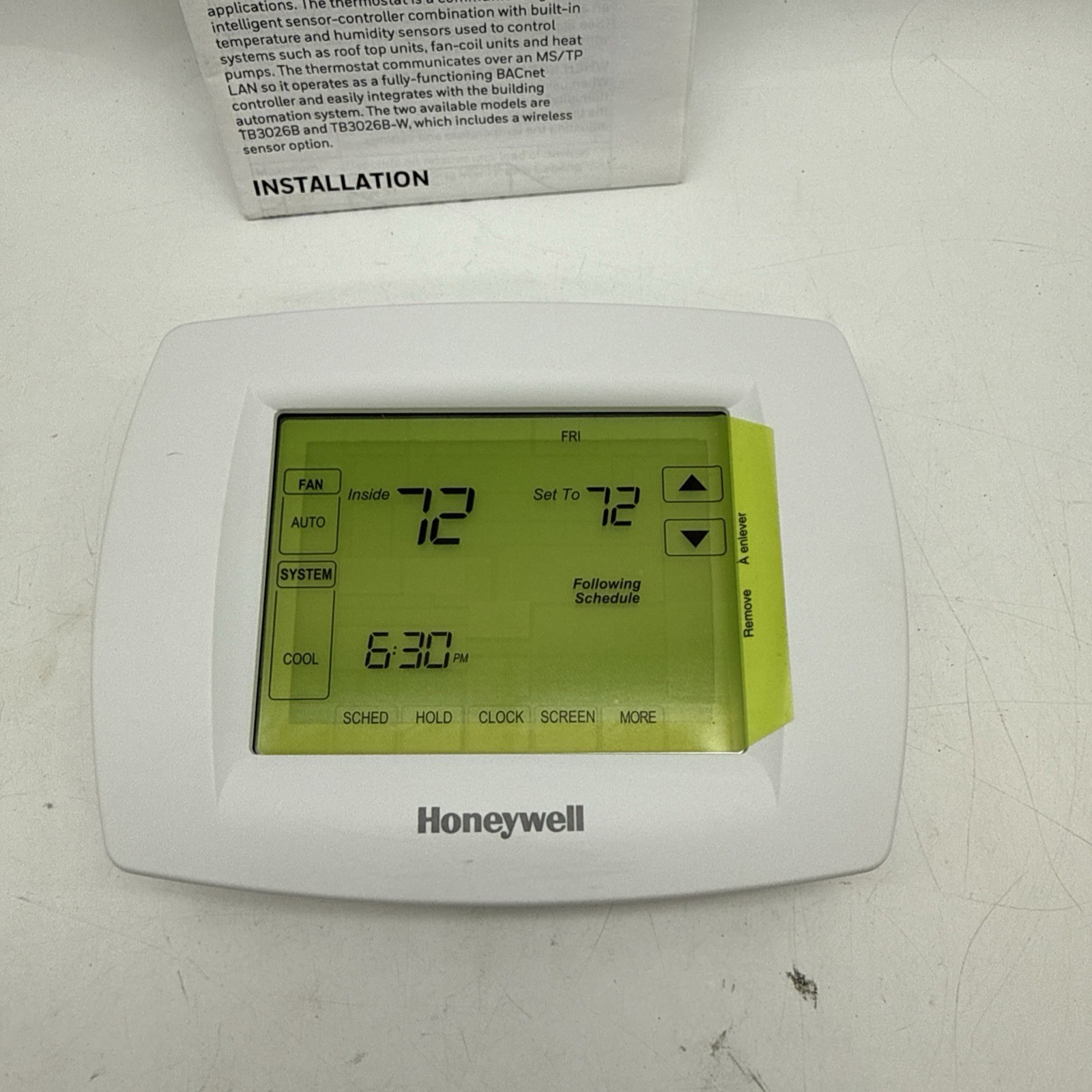 Brand New Honeywell TB3026B-SP1 BACnet Thermostat