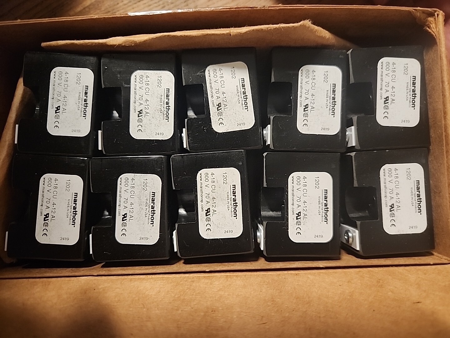 (Pack 10) New MARATHON 1202 Terminal Block