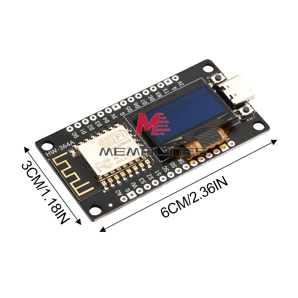 1-10Piece 0.96″ ESP-12F Nodemcu ESP8266 WIFI Development Board Type-C/Micro USB