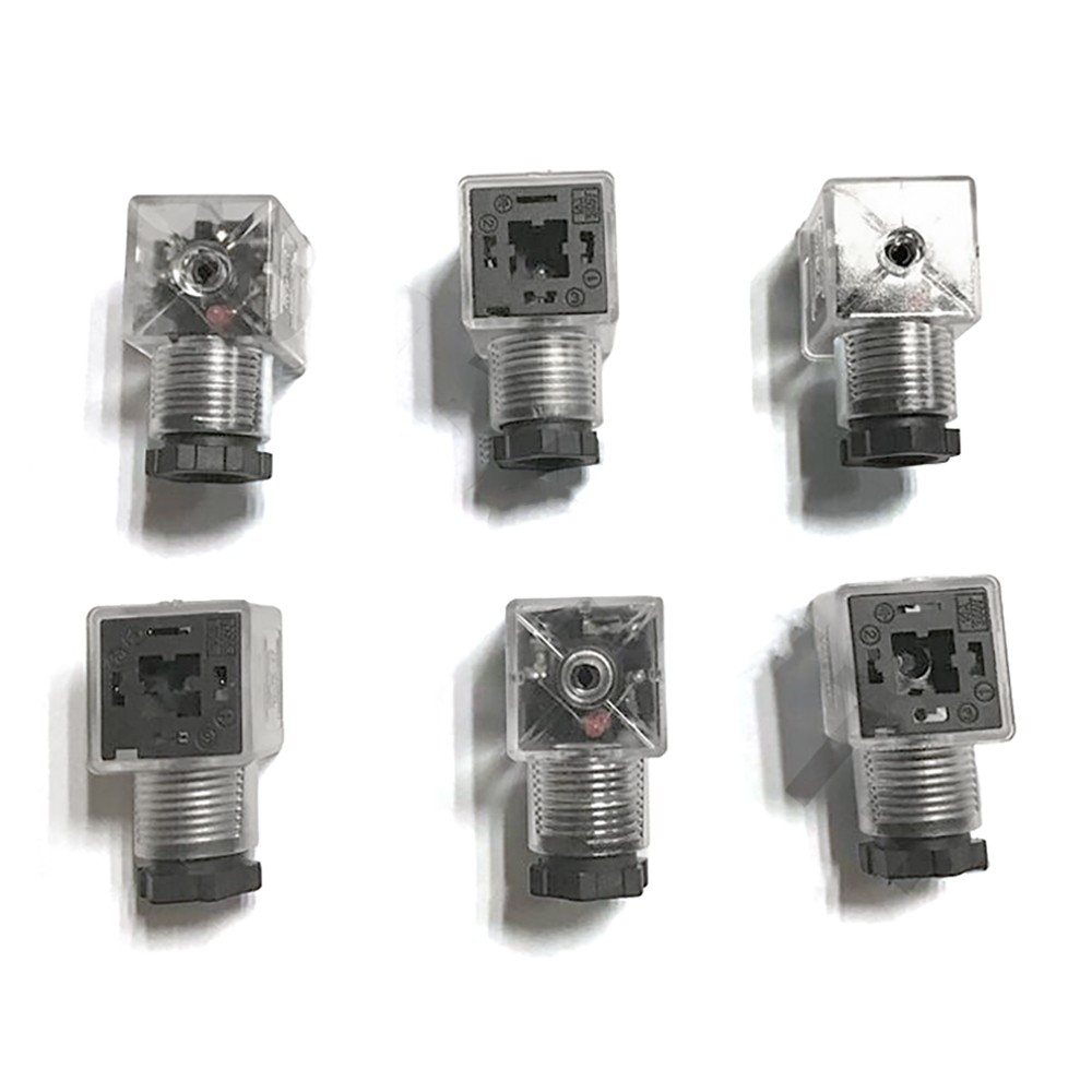 Replacement Electrical Solenoid Valve Coil 4 Pin Plug Connector 12V 24V 220V