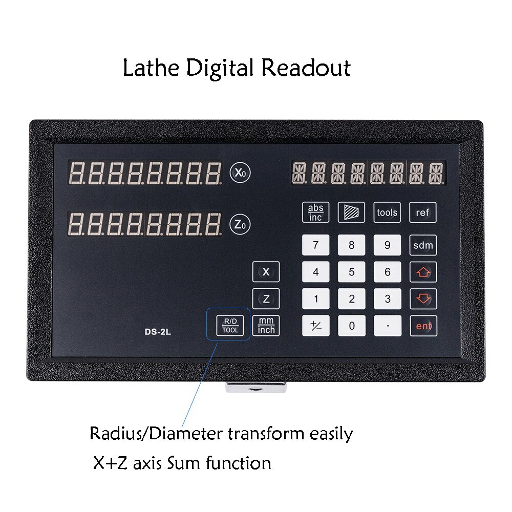 2 Axis Lathe DRO Digital Readout Suit to SINO SINPO Ditron Easson Linear Scale