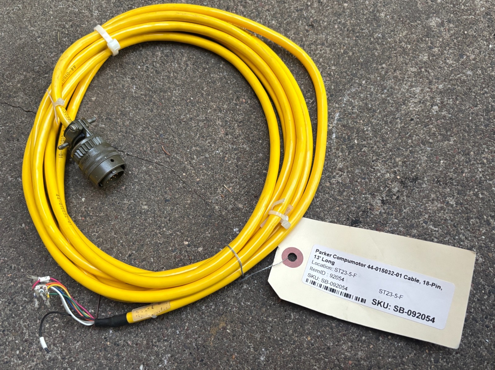 Parker 44-015032-01 Compumotor Servo Motor Encoder Feedback Cable 13′ 18-pin