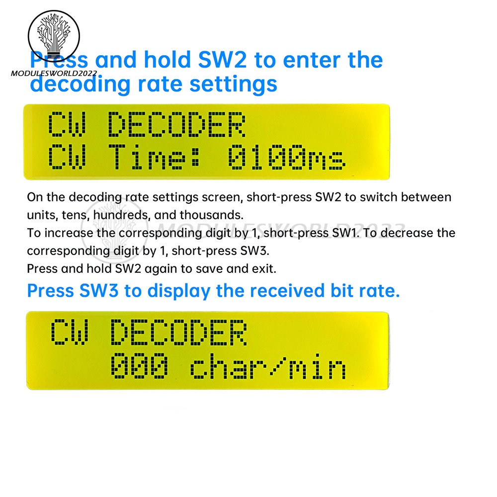 DC 5V CW Morse Code Decoder Circuit Board Welding Practice DIY Electronic Kit
