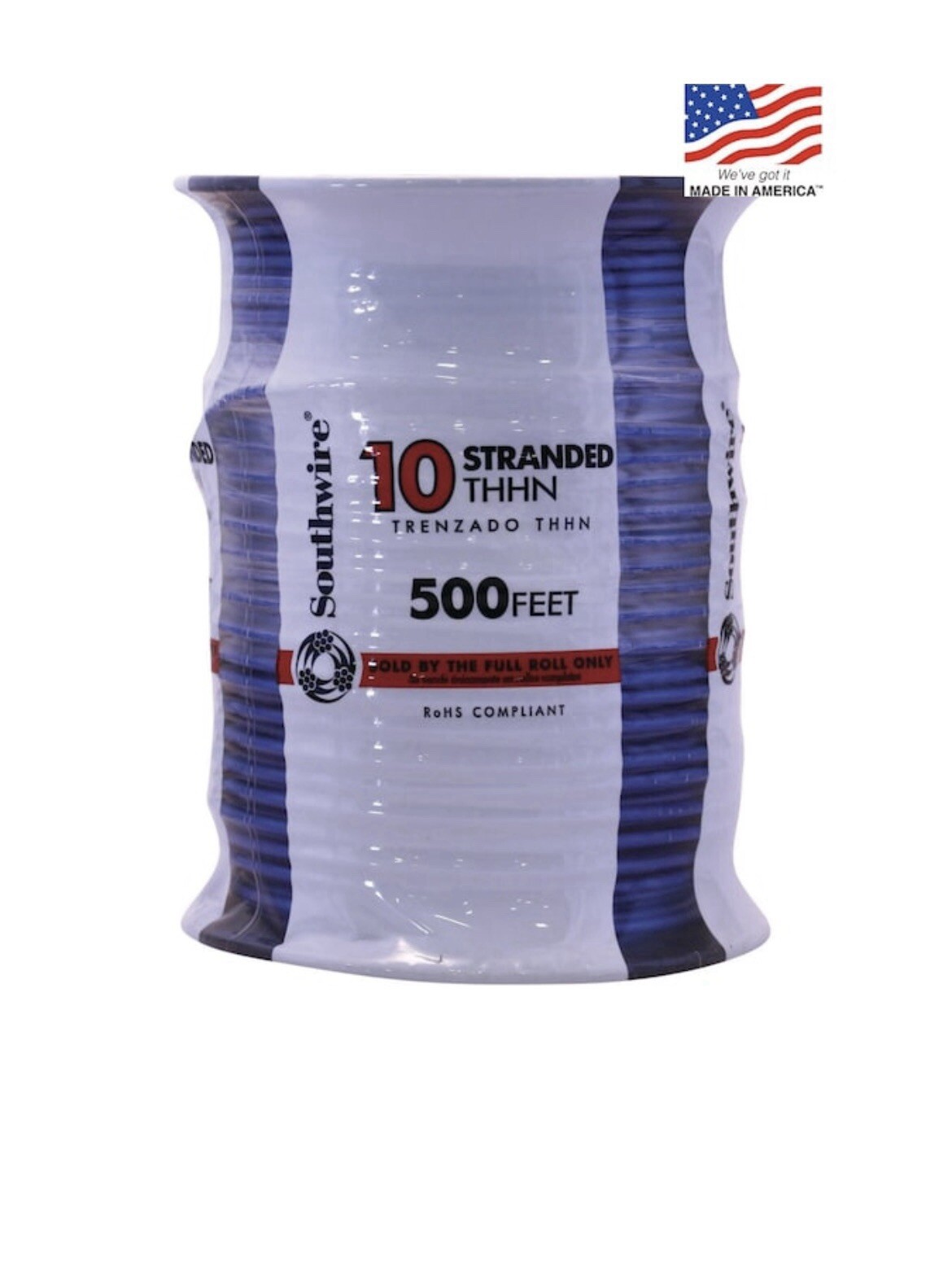 500 feet Southwire Blue Stranded #10 AWG THHN Electrical Wire ￼