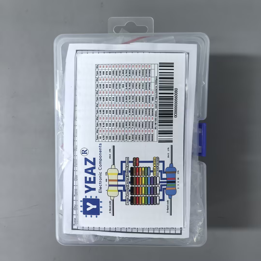 YEAZ 1000Pcs 1W Resistors 100V 1Ω-1MΩ STEM Edition
