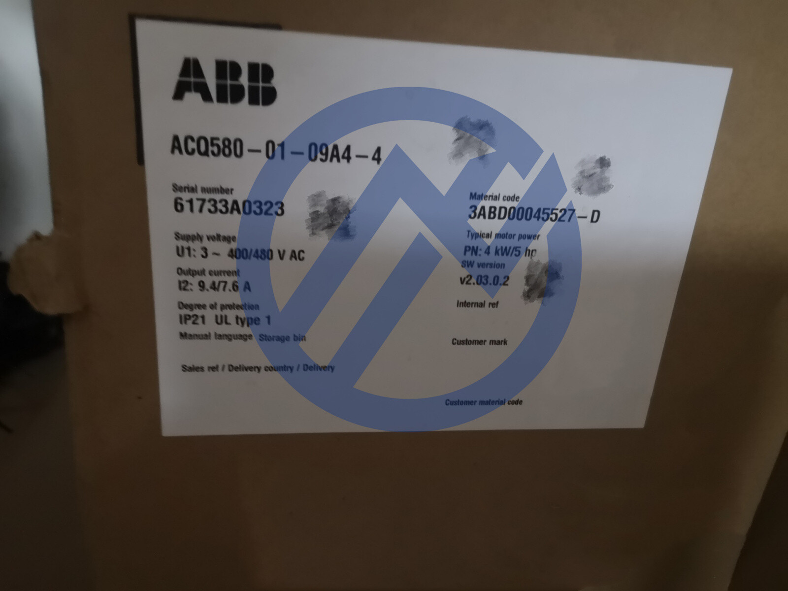 1pc ACQ580-01-026A-4 ABB water industry inverter Expedited Express DHL