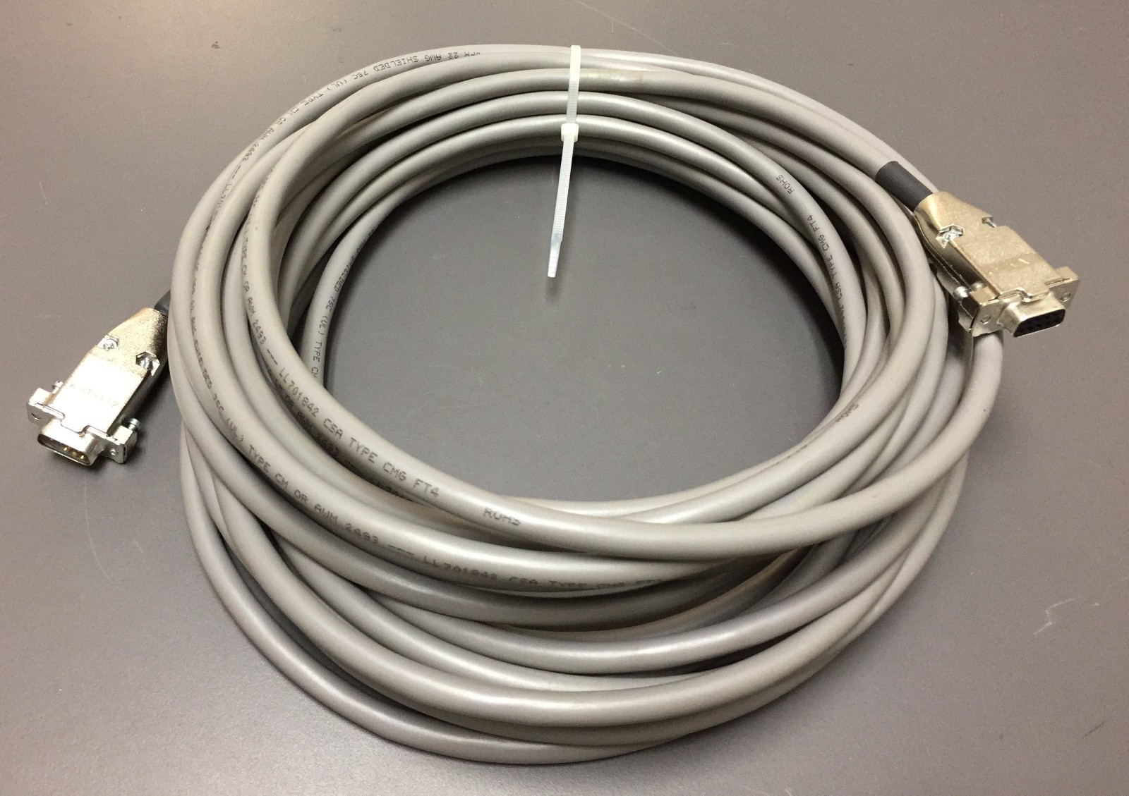 Alpha Wire 6010C, 22AWG 3PR Shield Cable 35 FT w/7-Pin Male/Female AMP Connector