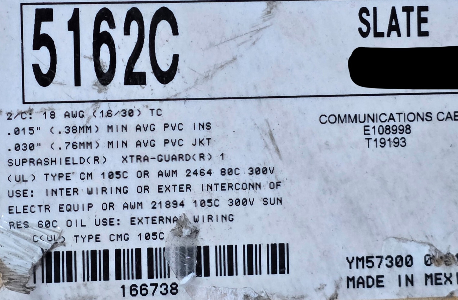Alpha Wire 5162C 18/2C XtraGuard Suprashield Control/Instrumentation Cable /5ft