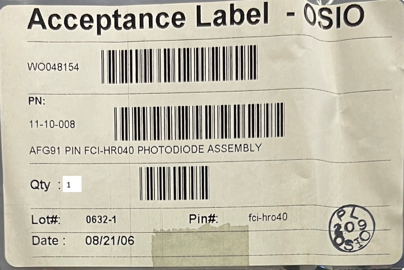 PIN-HR040, OSI High Speed Silicon Photodiodes with 100Mbps to 622Mbps