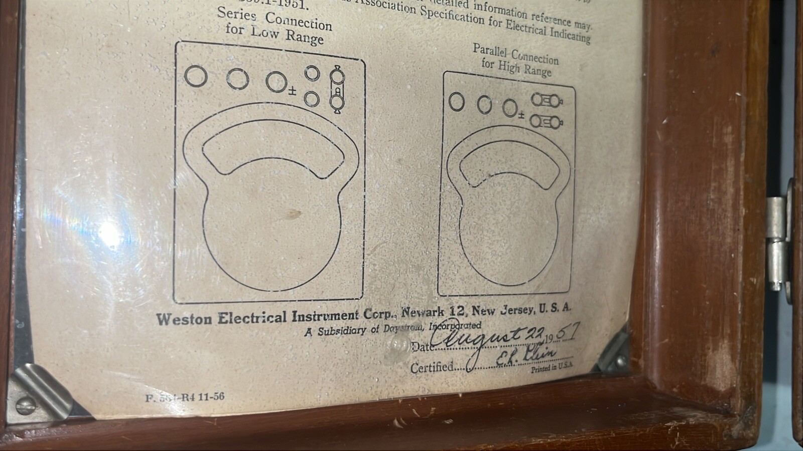 Vintage Weston AC-DC Ammeter Model 370