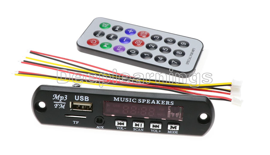 12V Wireless Bluetooth MP3 WMA Decoder Board Audio Module USB TF Radio For Car