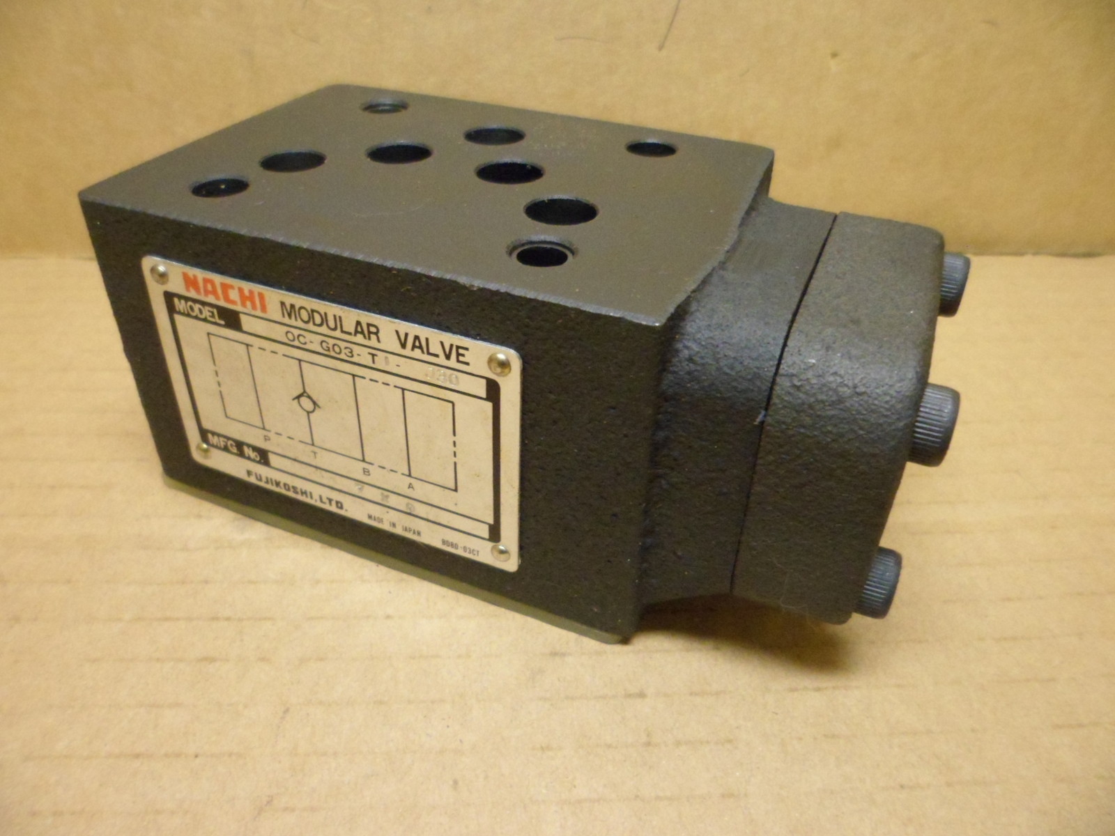 NACHI OC-G03-T1-J30 HYDRAULIC MODULAR VALVE N.O.S.