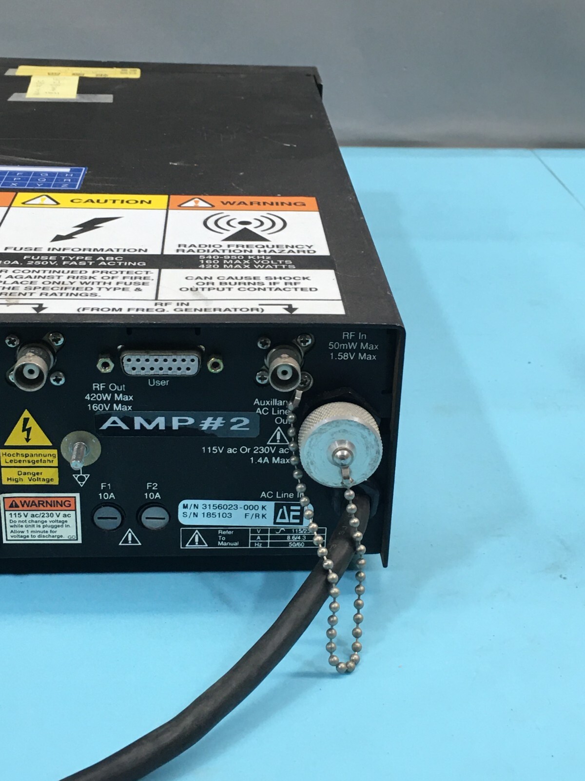 Verteq ST800-CC50-MCQ2-QTZ RF Amplifier, Advanced Energy AE 3156023-000, 137456
