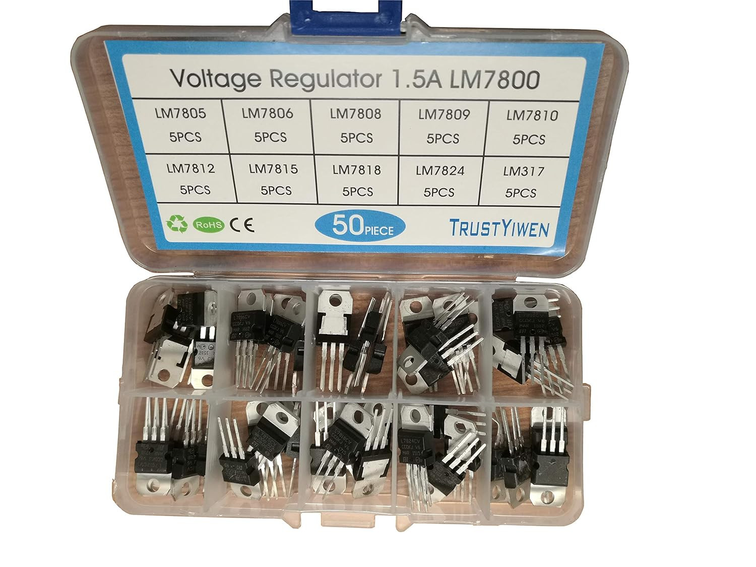 New 50 X LM7805 LM7806 LM7808 LM7809 LM7810 LM7812 LM7815 LM7818 LM7824 LM317 1.