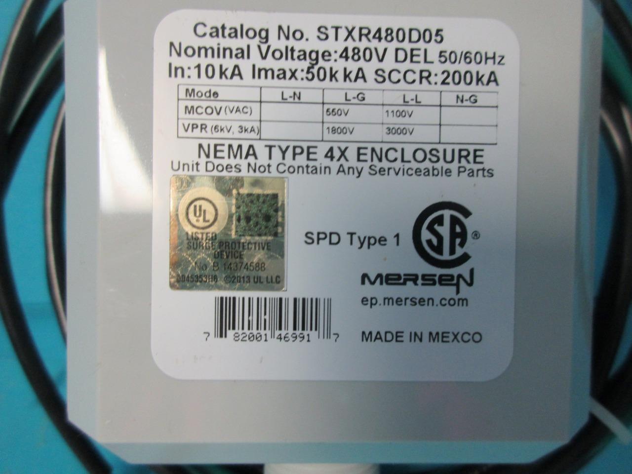 NEW MERSEN STXR480D05 SURGE PROTECTIVE DEVICE 480V 10KA IN PROTECTION NEW IN BOX