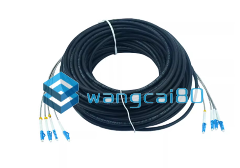 Field Outdoor LC-LC UPC 4 Strand 9/125 Single Mode Fiber Patch Cord 200M