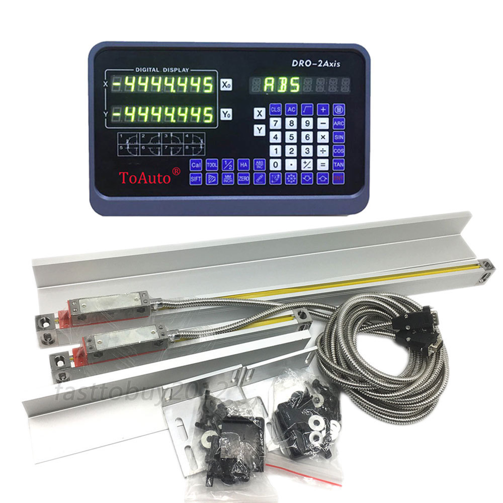 350&1500mm Precision 2 Axis Linear Glass Scale DRO Digital Readout Display Kit