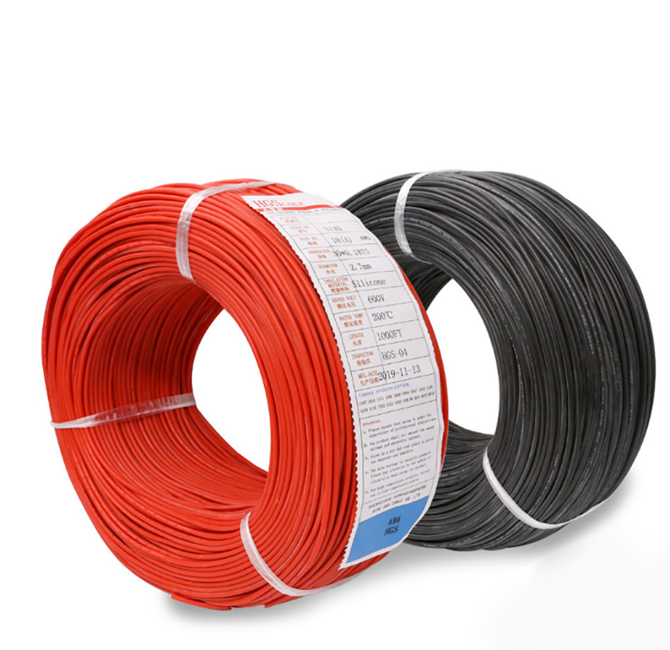 UL3135 Flexible Silicone Cable 18awg 20awg 22awg Black/Red Multi-Stranded Wire