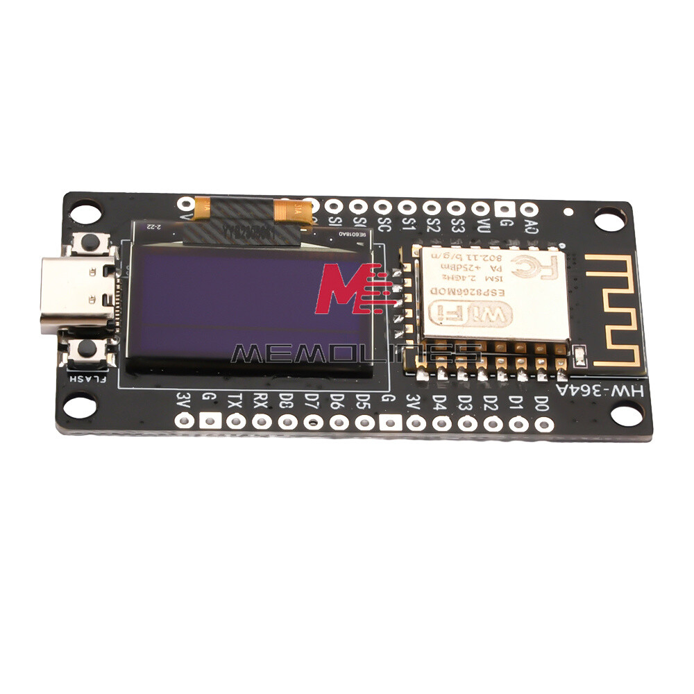 1-10Piece 0.96″ ESP-12F Nodemcu ESP8266 WIFI Development Board Type-C/Micro USB