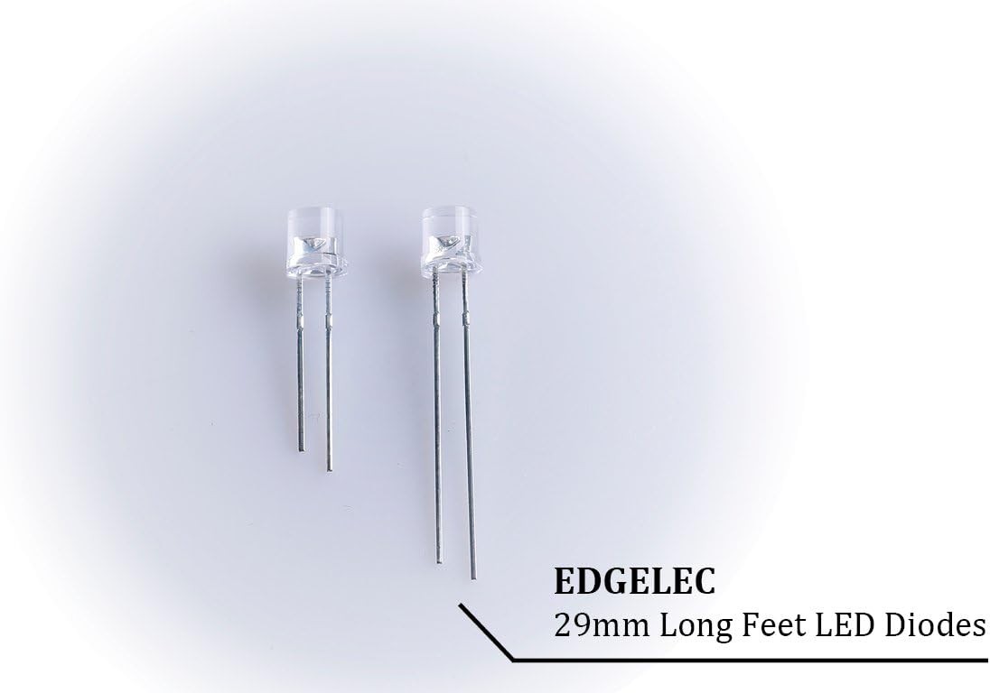 200pcs 10 Colors 5mm LED Light Emitting Diode Assorted Kit 29mm Lead Clear