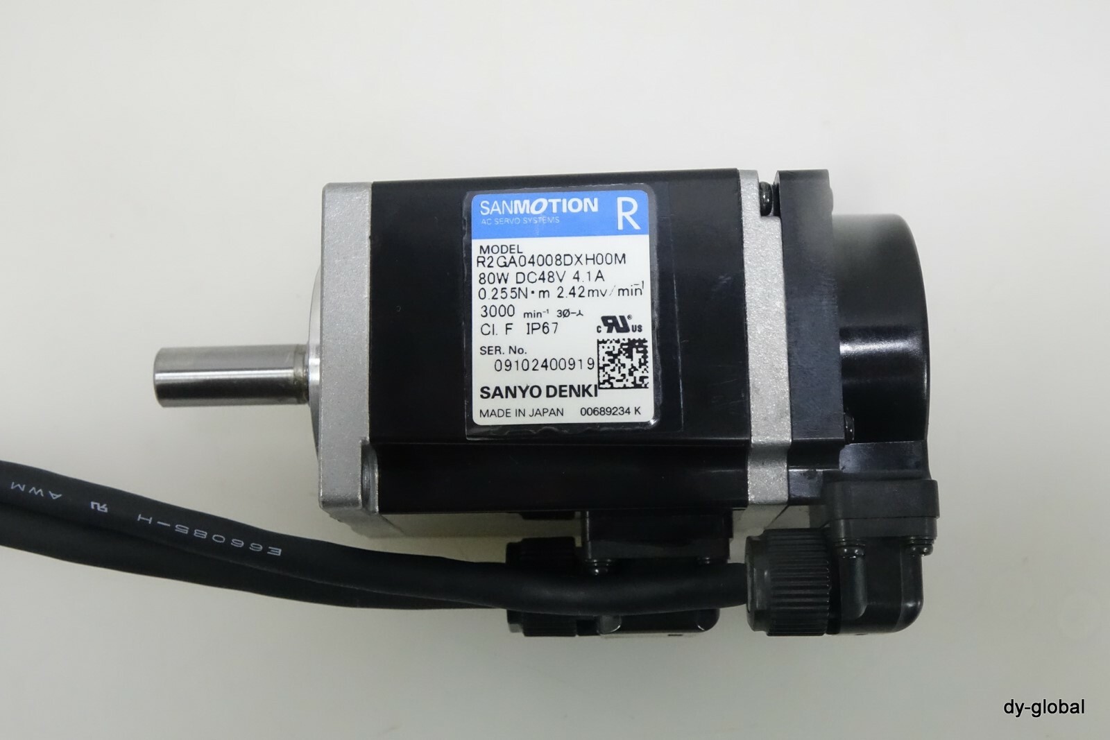 SANYO DENKI Used R2GA04008DXH00M 80W SANMOTION AC Servo Motor MOT-I-1621=B605
