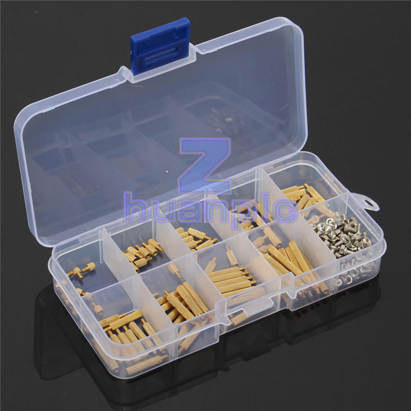 270pcs M2 Brass Standoff / Screw / Nut Assortment Kit, Male-Female.
