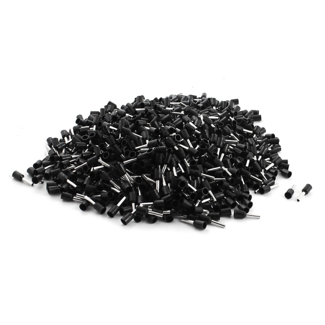 1000 Pieces E1508 1.5mm2 Wire Black Insulated Tublar Tube Ends Terminals