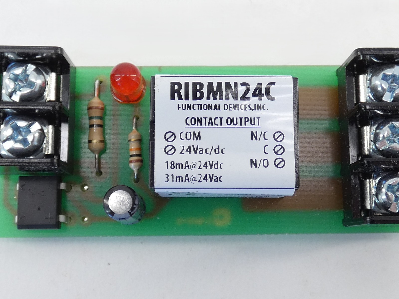 *Lot of 2* RIB RIBMN24C 2.75″ SPDT Track Mount Relay 24VAC/DC 15A – NEW Surplus!