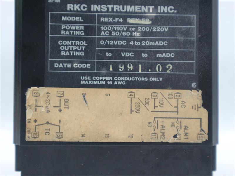 RKC REX-F4 REXF4 Temperature Controller 100/110V or 200/220V AC 50/60Hz