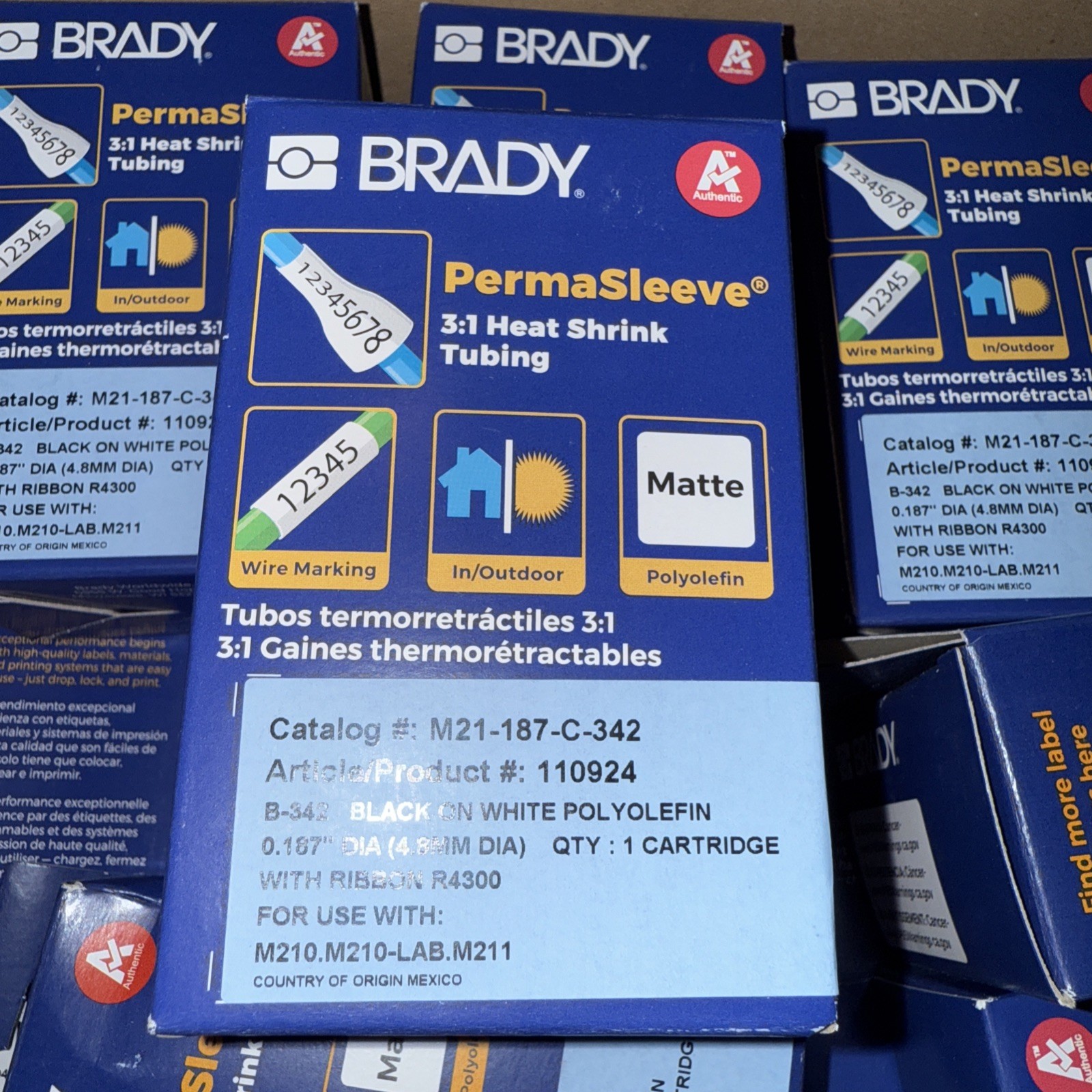 🔥 🔥 🔥 20 cartridge lot of Brady M21-187-C-342 new.