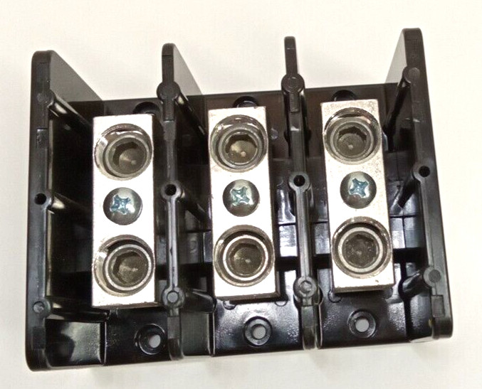 Marathon 1433124 Power Splicer Block CU 3Pole 600V AC/DC 255A 250kcmil #6 Copper
