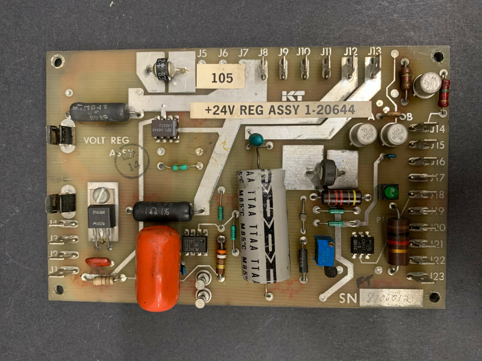 Kearney Trecker Reg Assembly +24V 1-20644 Board – 30 Day Warranty
