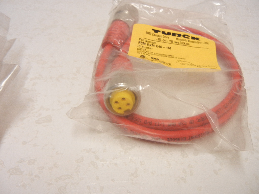 TURCK U8708-1 NEW 1M RSM RKM E46-1M 4 PIN MALE / FEMALE CORDSET U87081