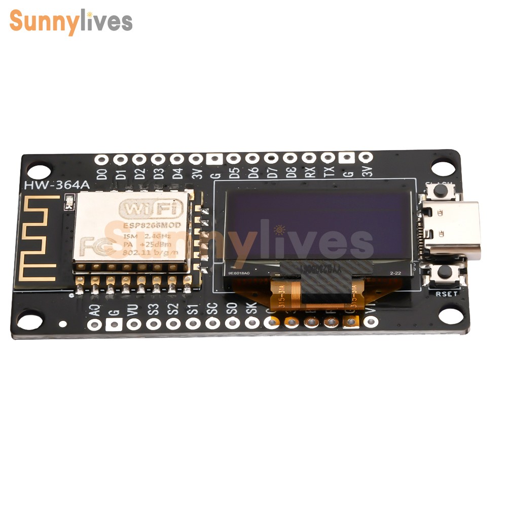 1-10Piece 0.96″ ESP-12F Nodemcu ESP8266 WIFI Development Board Type-C/Micro USB